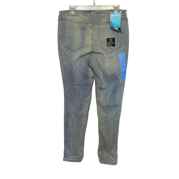 Nine West Gramercy Skinny Ankle Roll Cuff Soft Denim Blue Jeans Women's 10 NWT - Picture 3 of 13